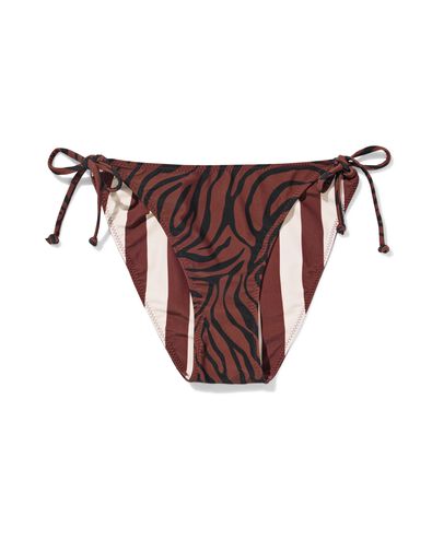 Damen-Wendebikinihose Jacky mit Zebramuster &ndash; Karomuster schokoladenbraun schokoladenbraun - 22360500CHOCOLATEBROWN - HEMA