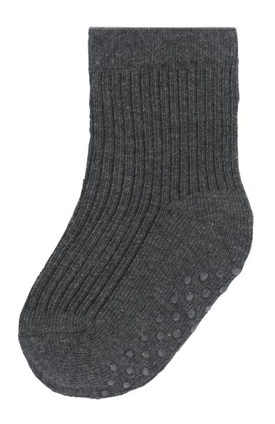 baby sokken met katoen - 5 paar grijs 24-30 m - 4750345 - HEMA