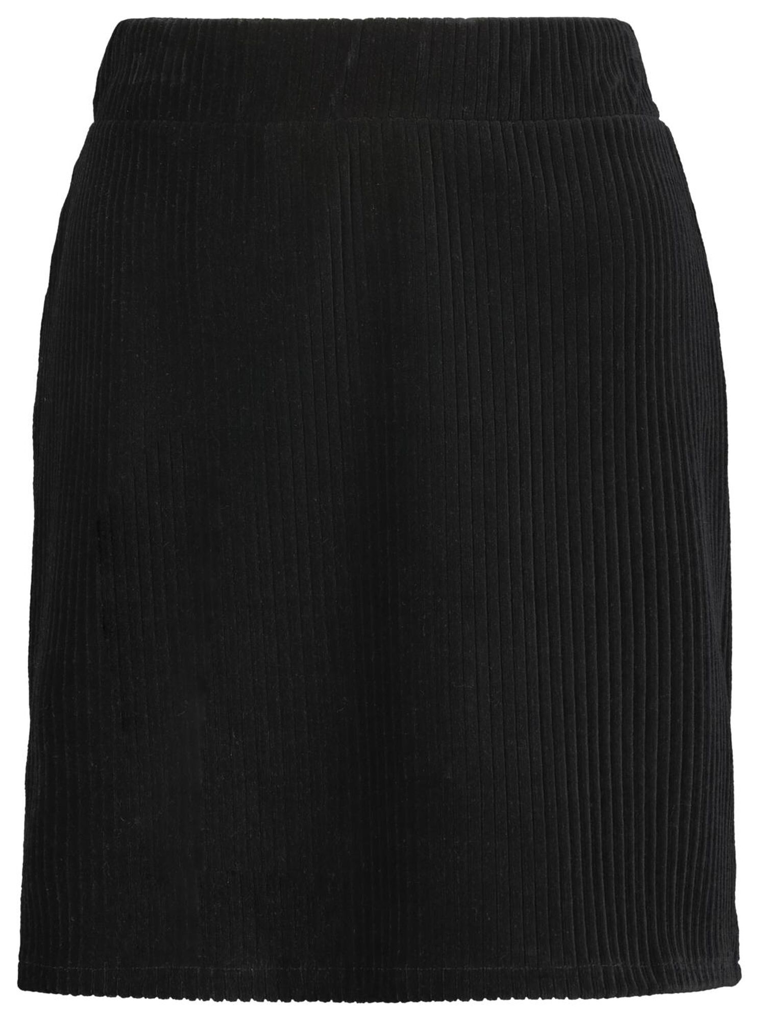 women's skirt ribbed corduroy black - HEMA