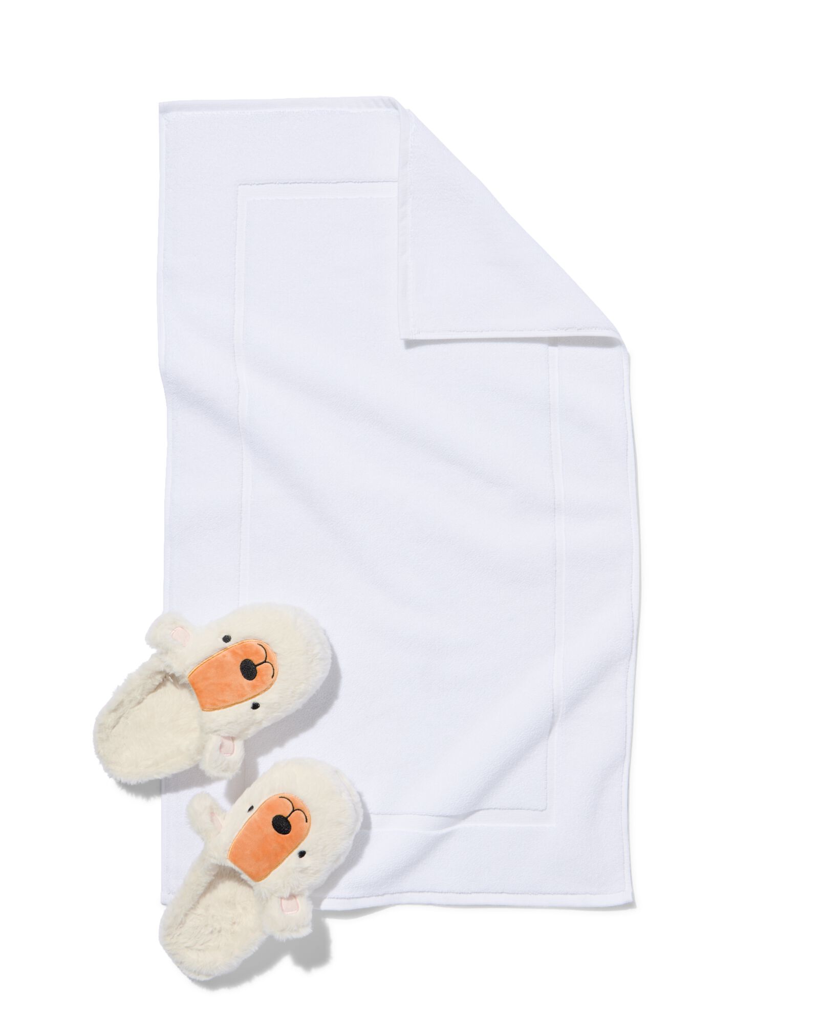 tapis de bain 50x80 qualit&eacute; &eacute;paisse tissu blanc - 5250007 - HEMA