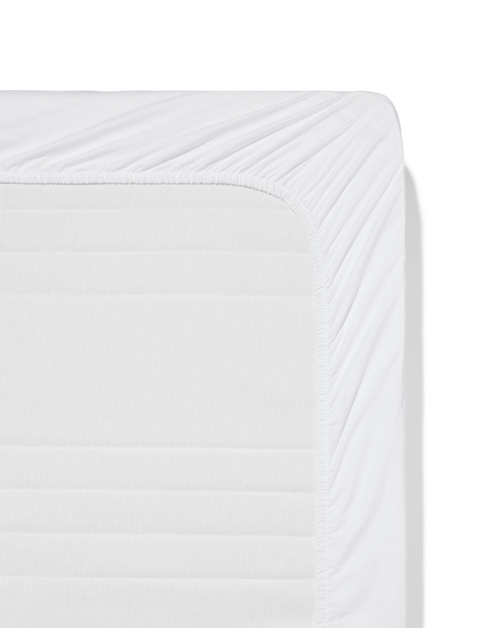 drap-housse boxspring 90x200cm percale de coton blanc - 5160040 - HEMA
