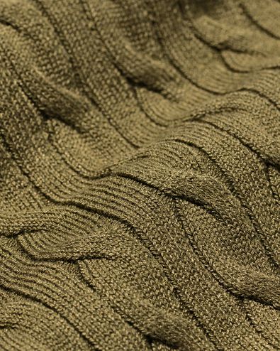 pull femme Fally en maille torsad&eacute;e olive - 36206330OLIVE - HEMA