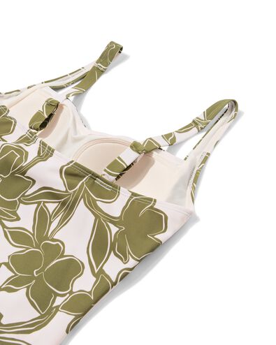 damesbadpak Riva shaping fit bloemen groen groen - 22360690GREEN - HEMA