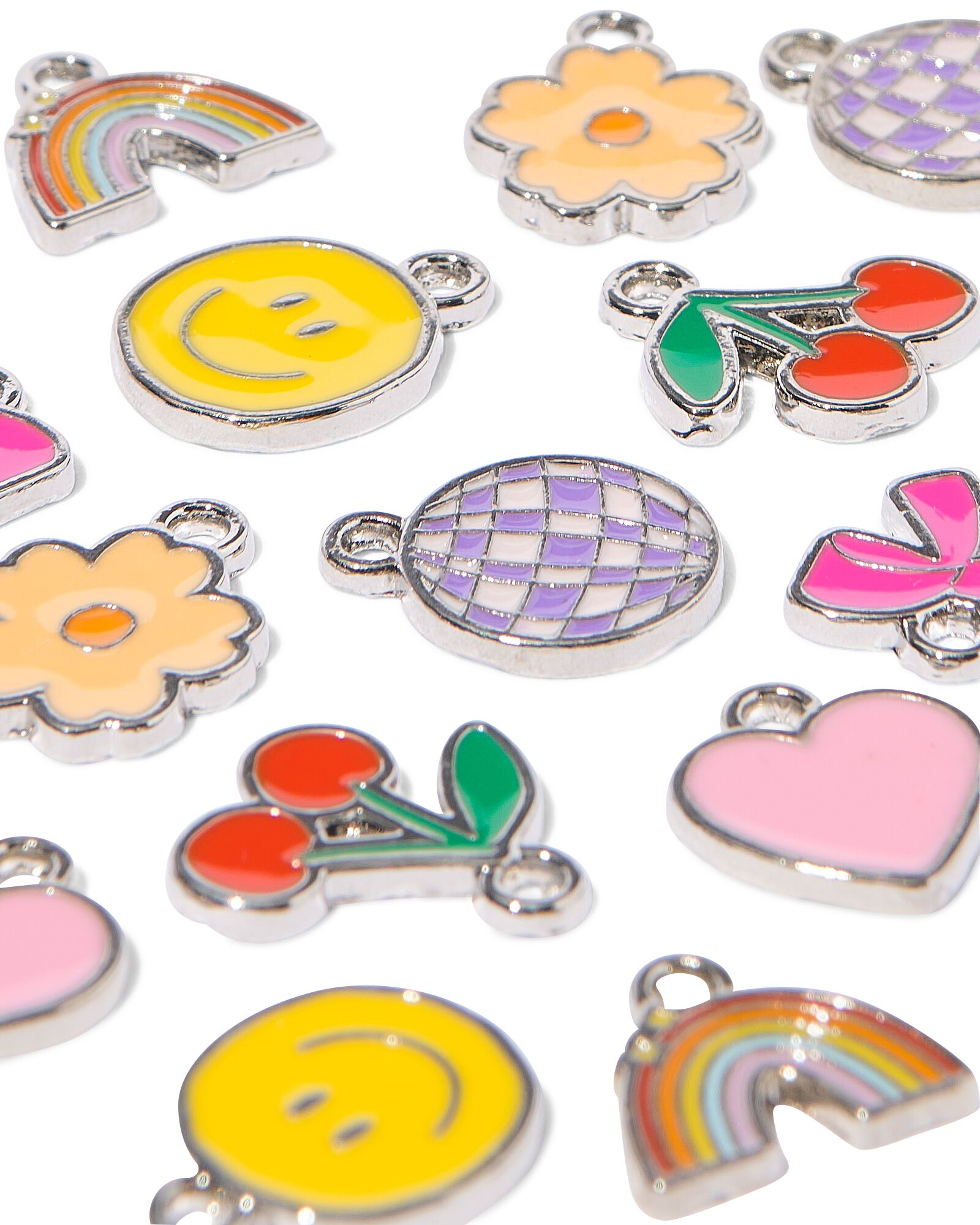 jeu de perles breloques en m&eacute;tal - 14 pi&egrave;ces - 15900543 - HEMA