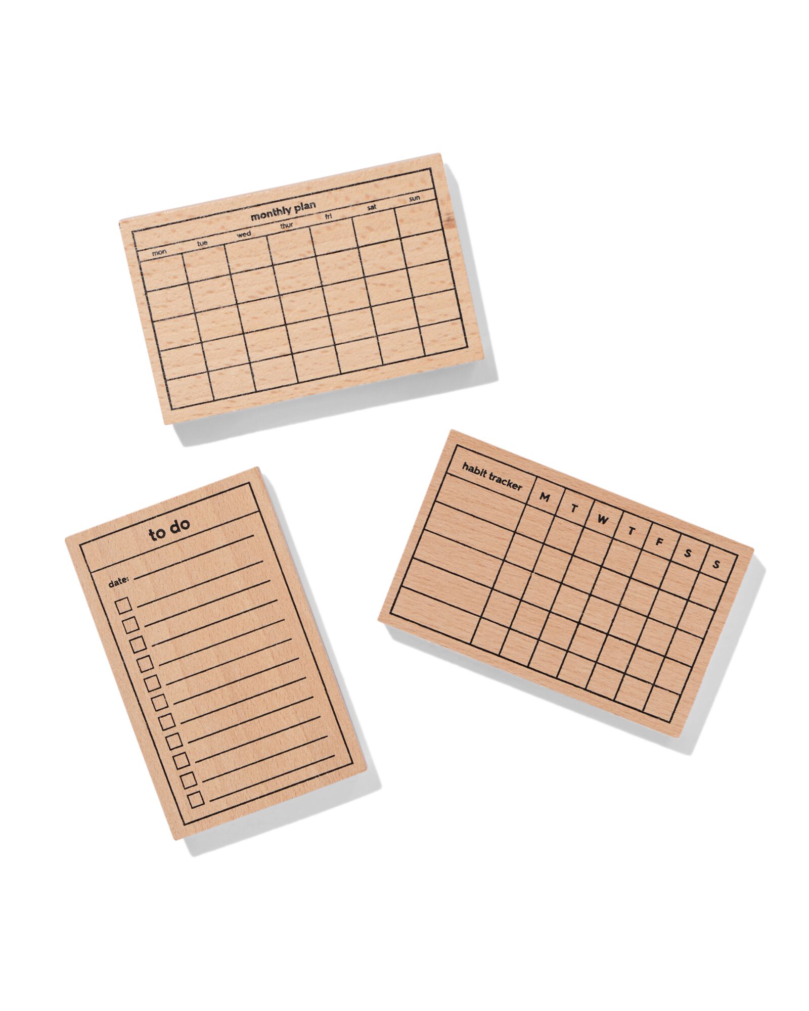 stempelset journalling - 3 stuks - 14470065 - HEMA