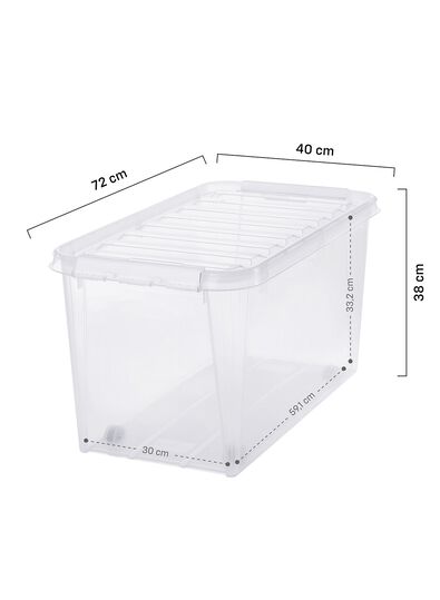 Ordnungsbox Paris, 70 Liter, transparent, 72 x 40 x 38 cm 72 x 40 x 38 Paris - 39890002 - HEMA