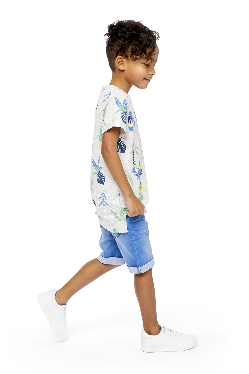 Kinder-Shorts, Comfy Fit mittelblau - HEMA