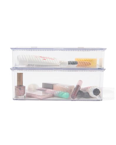 2 bo&icirc;tes de rangement avec couvercle - 39800033 - HEMA