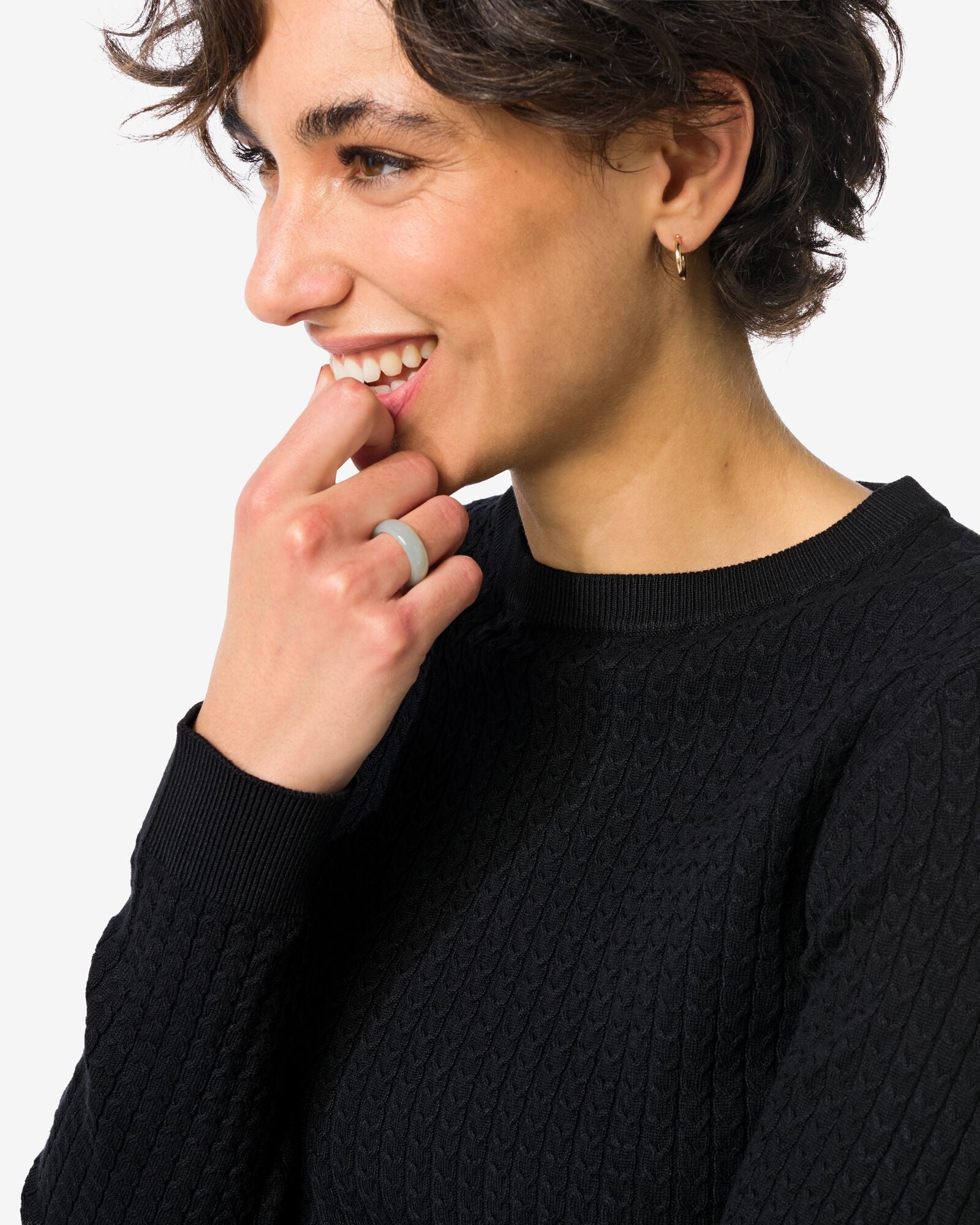 Damen-Pullover, Livia, Zopfmuster schwarz schwarz - 36205370BLACK - HEMA