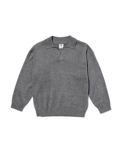 kindertrui fijngebreid  donkergrijs donkergrijs - 30704848DARKGREY - HEMA