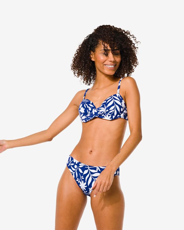 dames push-up bikinitop cup A-E kobaltblauw kobaltblauw - 1000030447 - HEMA