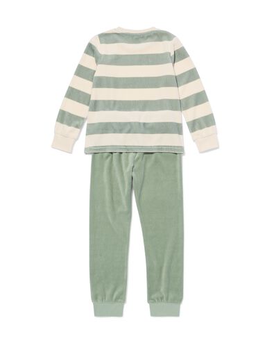 Pyjama ray&eacute; en velours pour enfants vert - 23001350GREEN - HEMA