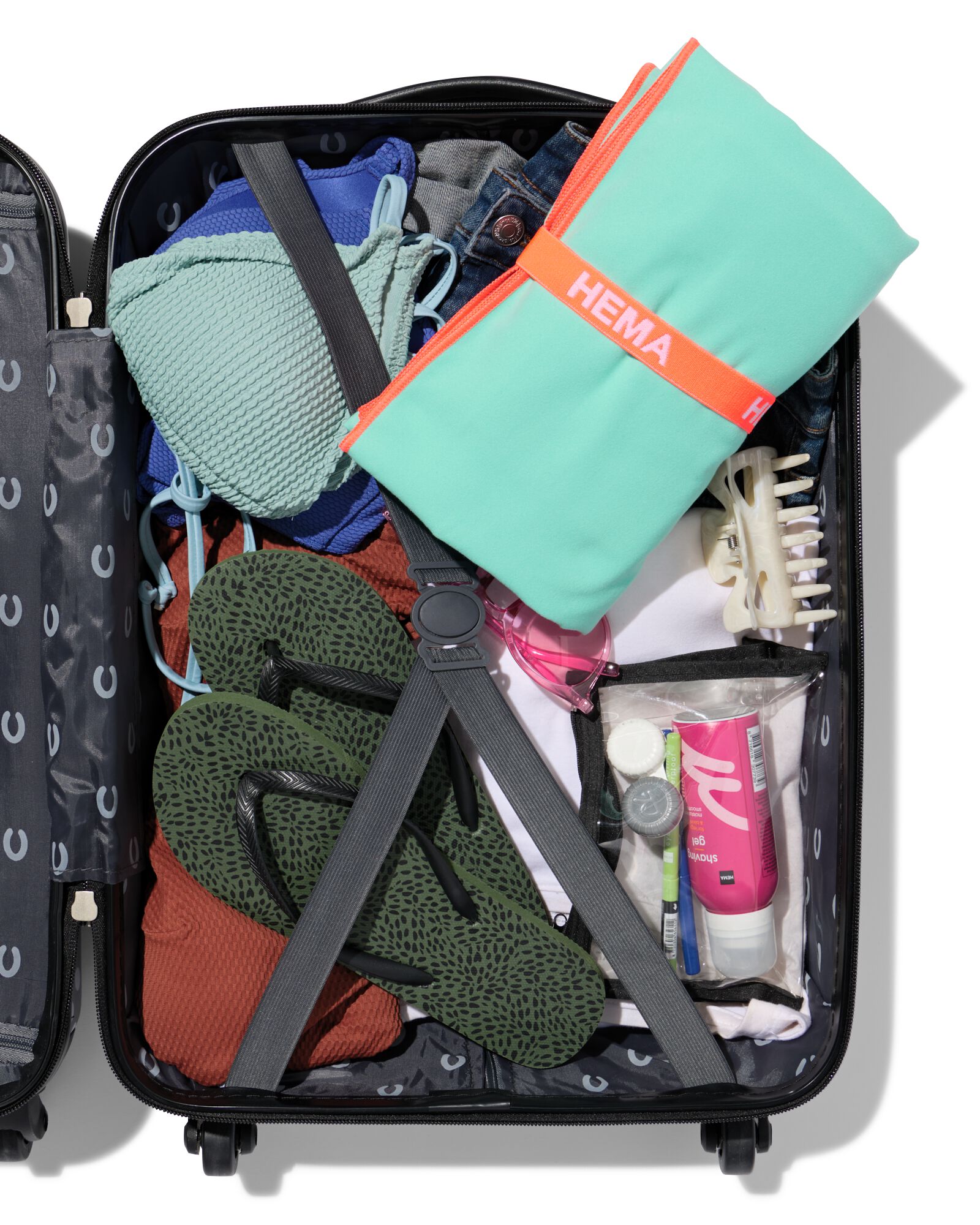 microvezel handdoek 110x175cm lichtblauw - 5250046 - HEMA