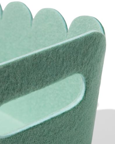 mand 20x12cm vilt donkergroen - 39800044 - HEMA