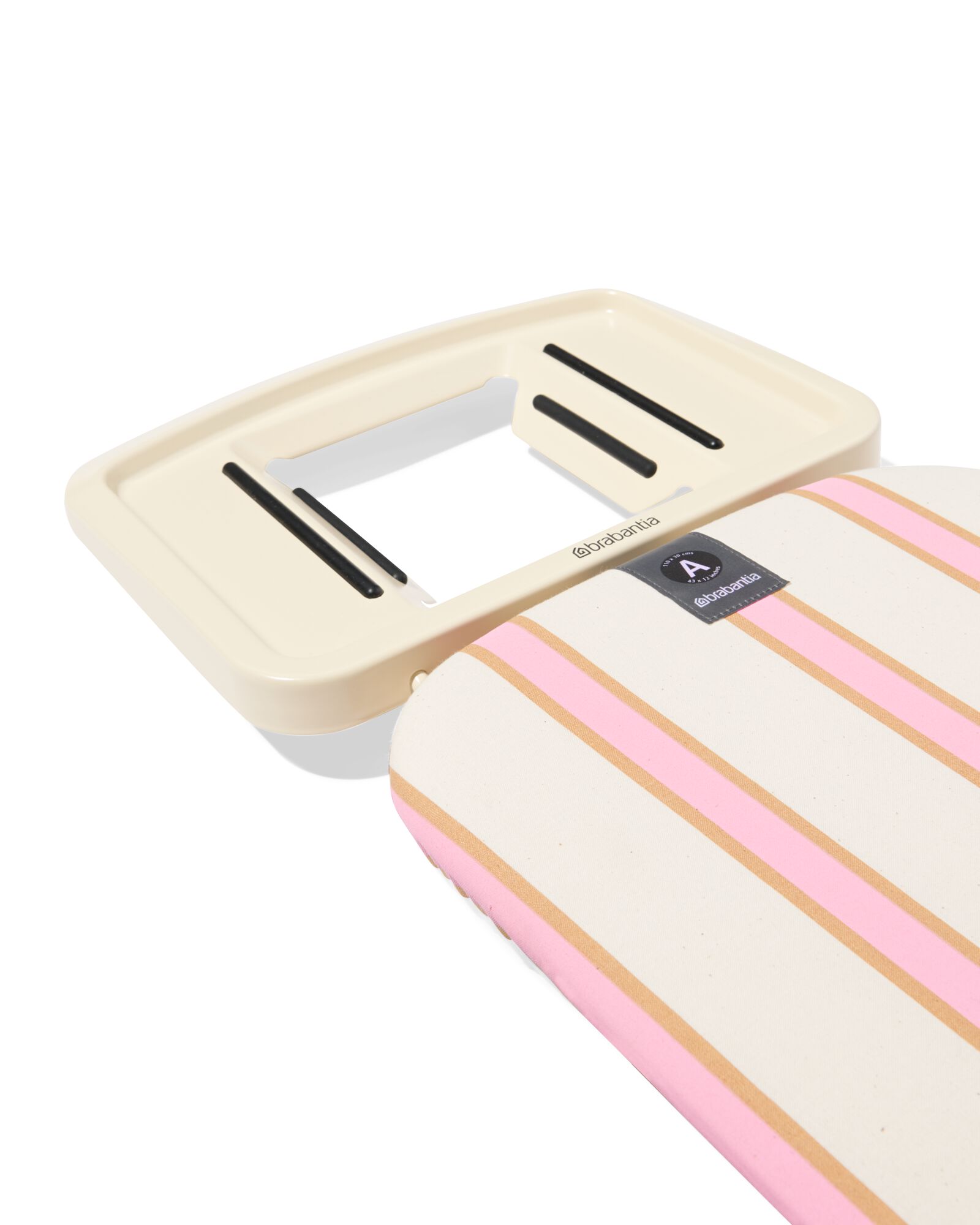 Brabantia strijkplank A 110x30cm  voor strijkijzer strepen roze - 20500171 - HEMA