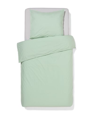 housse de couette 140x200/220 cm percale vert clair  - 5750161 - HEMA
