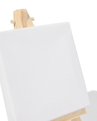 mini chevalet avec toile et pinceau 10x10 cm - 60702808 - HEMA