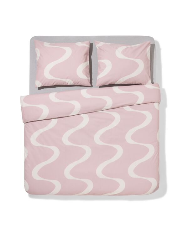 dekbedovertrek 200x200/220cm zacht katoen golven - 5700244 - HEMA