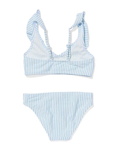 bikini enfant avec rayures bleu clair 110/116 - 22219632 - HEMA