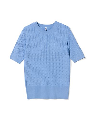 Damenpullover mit Zopfmuster Fally blau - 36201580BLUE - HEMA