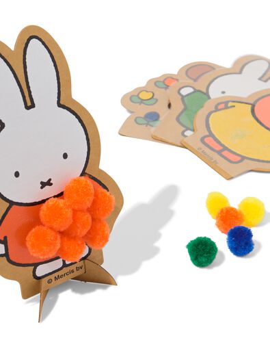 nijntje kaarten versieren met pompoms - 15900609 - HEMA