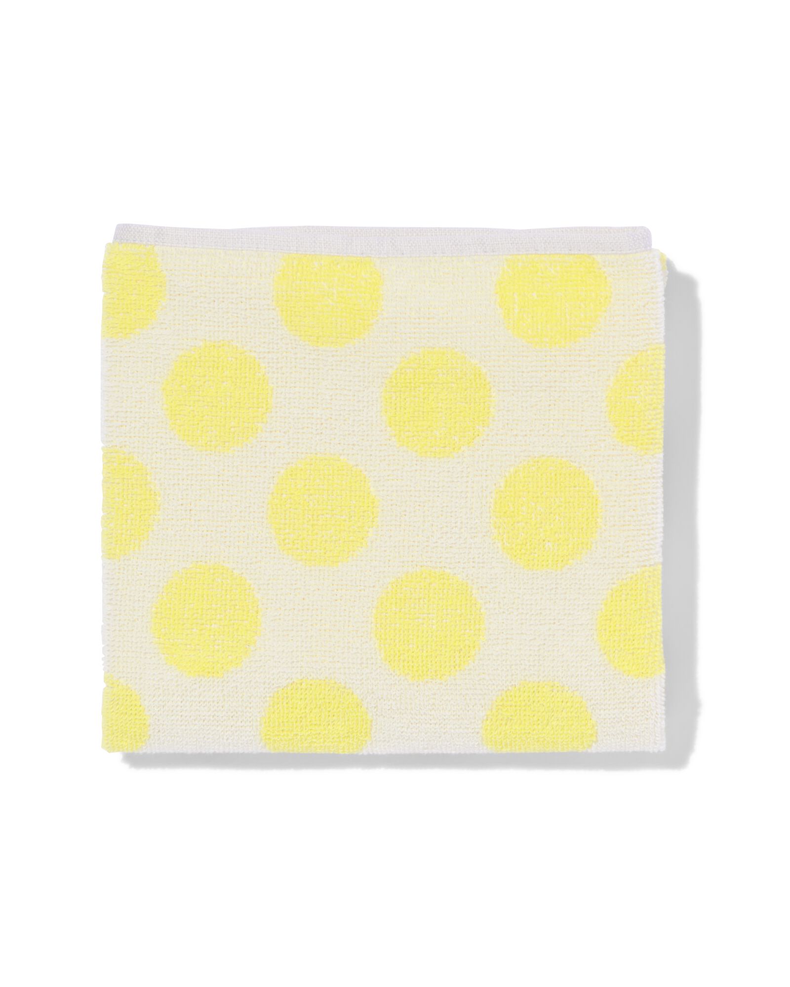 torchon de cuisine 50x50 cm coton jaune &agrave; pois - 5440014 - HEMA