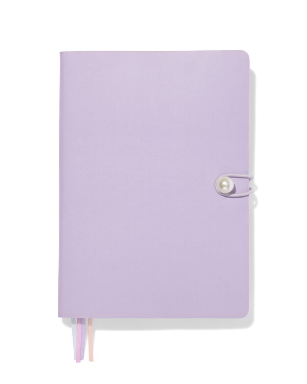 carnet de notes 21,5x15,5 cm lign&eacute; simili cuir - 14102221 - HEMA
