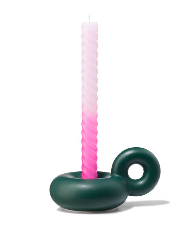 Kerzenhalter Donut mit Henkel gr&uuml;n  - 13324020 - HEMA