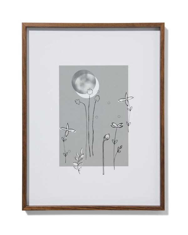 cadre photo 30x40 cm bois massif couleur noyer bois 30 x 40 - 2000000388 - HEMA