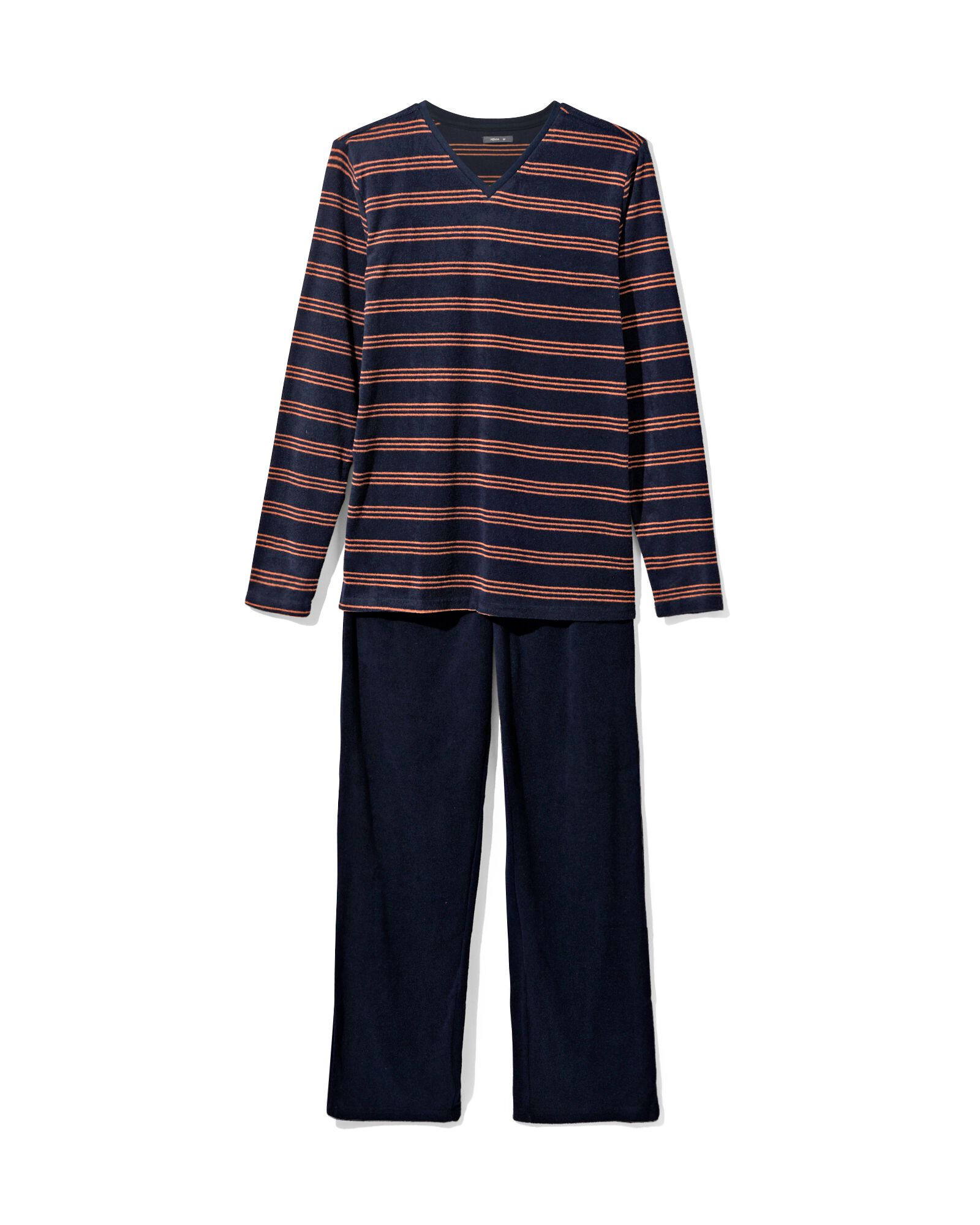 pyjama homme rayure marron XXL - 23652644 - HEMA