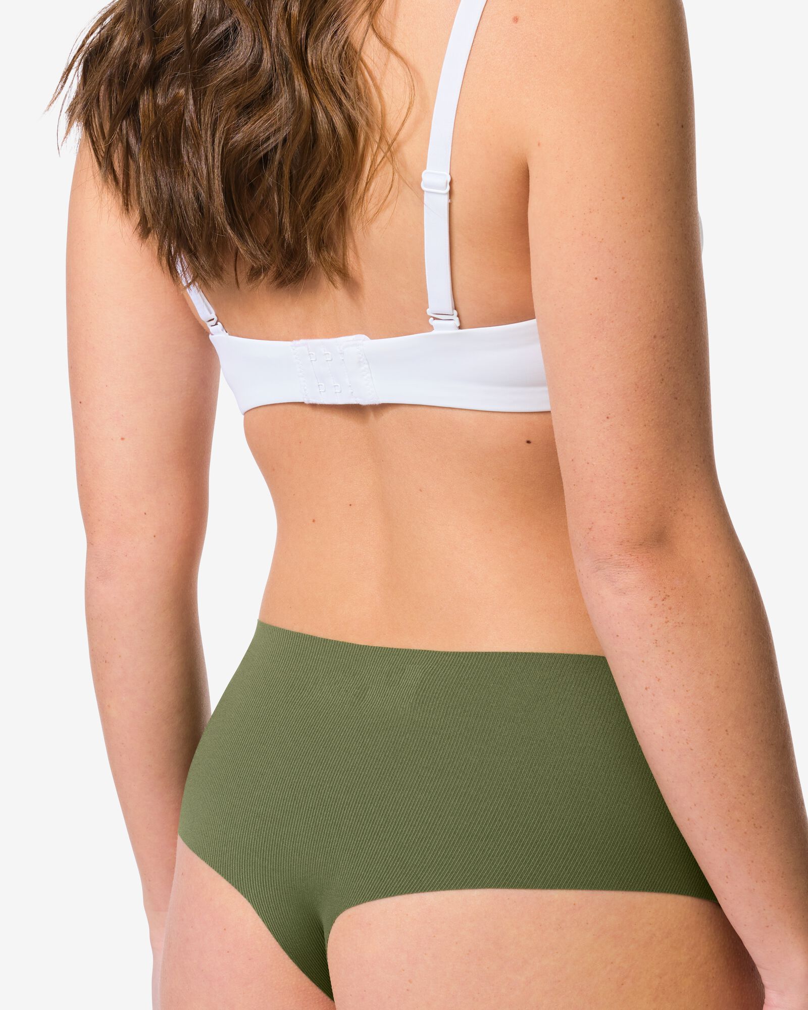 string femme c&ocirc;tel&eacute; polyamide sans coutures vert fonc&eacute; - 19602725DARKGREEN - HEMA