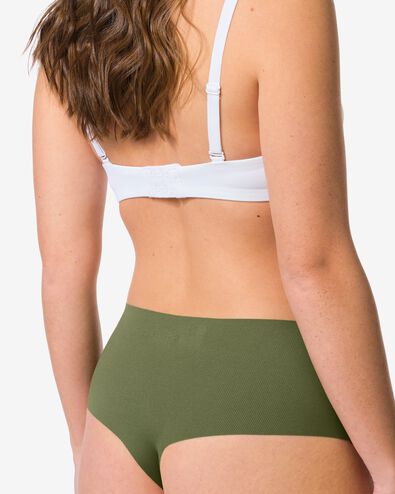 string femme c&ocirc;tel&eacute; polyamide sans coutures vert fonc&eacute; - 19602725DARKGREEN - HEMA