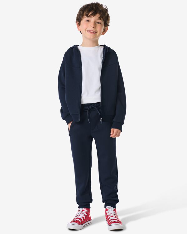 kinderbroek sweatstof donkerblauw donkerblauw - 30704006DARKBLUE - HEMA