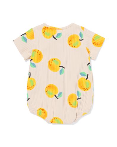 body nouveau-n&eacute; coton c&ocirc;tel&eacute; avec stretch citrons &eacute;cru - 33423220ECRU - HEMA