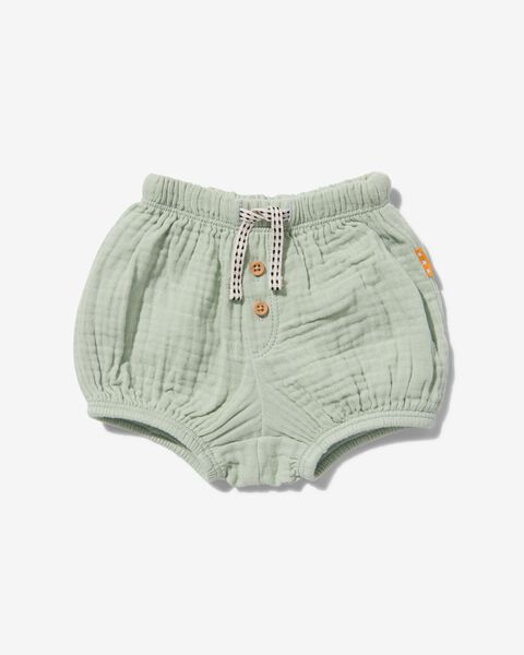 newborn shorts mousseline lichtblauw - 1000031523 - HEMA