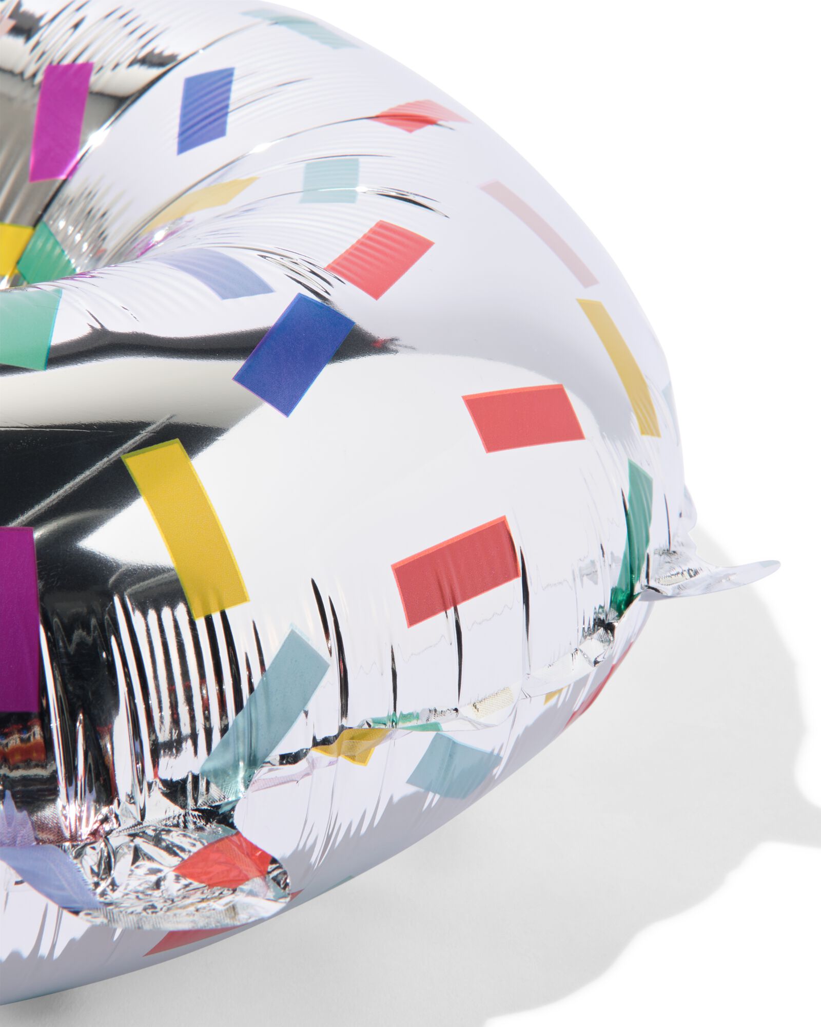 Folieballon met streepjesmotief XL 5 zilver 5 - 14250032 - HEMA