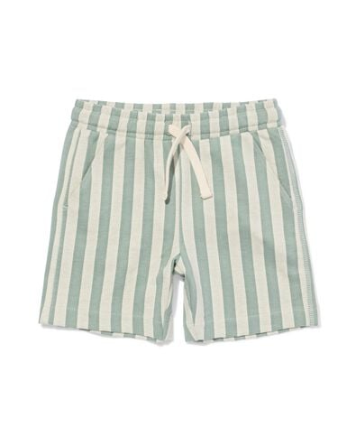 Short enfant coupe classique molleton ray&eacute; vert vert - 30718204GREEN - HEMA
