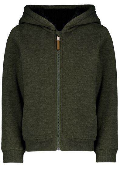 gilet &agrave; capuche enfant vert fonc&eacute; - 1000028768 - HEMA