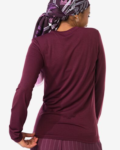 Damen-T-Shirt Lona, Jersey bordeauxrot bordeauxrot - 36206580BURGUNDYRED - HEMA