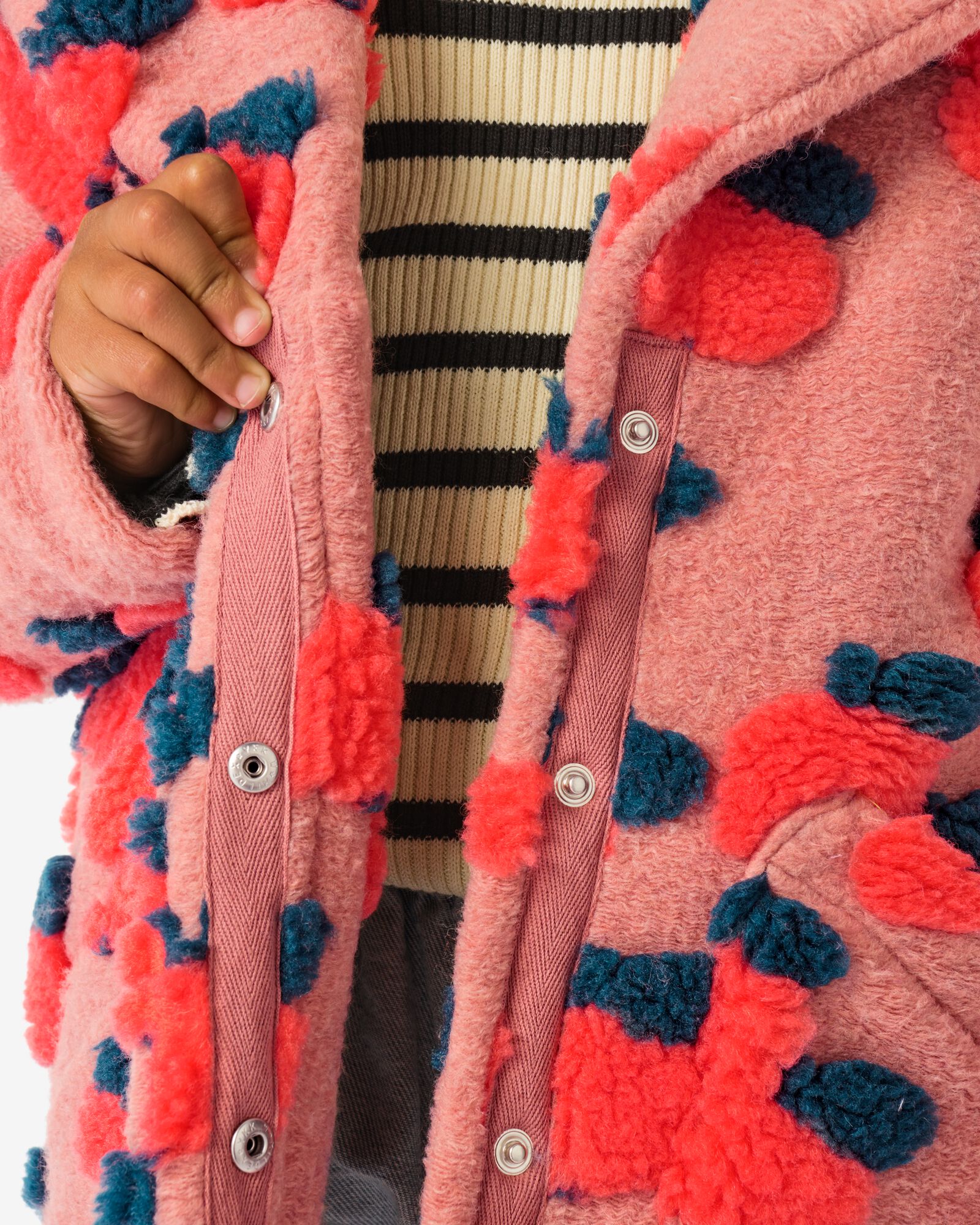 Kinderjacke, Teddy, &Auml;pfel altrosa - 30825218OLDPINK - HEMA