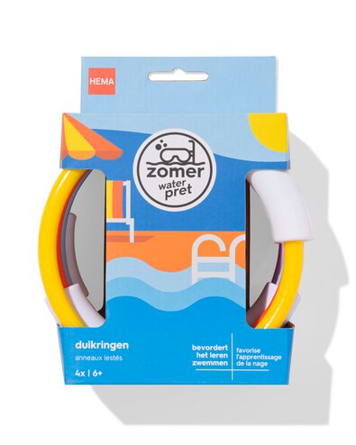 anneaux de plong&eacute;e - lot de 4 - 15800251 - HEMA