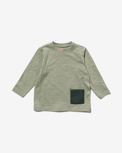 t-shirt bébé avec poche vert - 1000029746 - HEMA