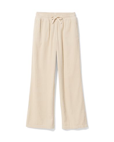 damesbroek Lena corduroy gebroken wit - 36205260OFFWHITE - HEMA
