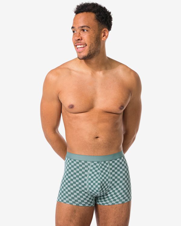 boxers courts blocs homme - lot de 3  vert vert - 19190270GREEN - HEMA