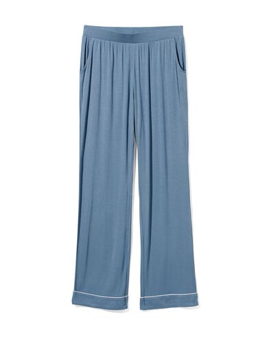 pantalon de pyjama femme viscose bleu moyen bleu moyen - 23450250MIDBLUE - HEMA