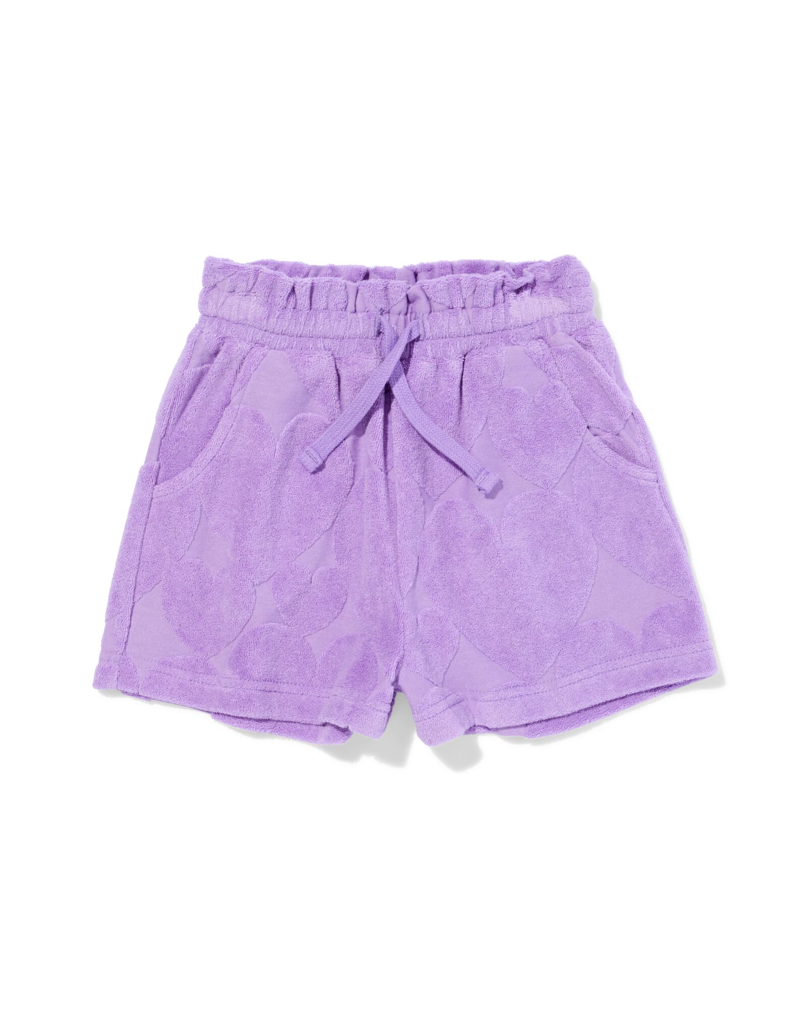 Kindershorts, Comfort Fit, Frottee, Herzen violett violett - 30848805PURPLE - HEMA