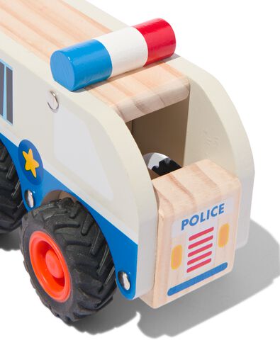 voiture de police en bois 12,5cm - 15130135 - HEMA