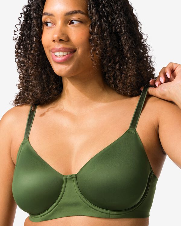 soutien-gorge non pr&eacute;form&eacute; avec armatures  vert fonc&eacute; vert fonc&eacute; - 21805975DARKGREEN - HEMA