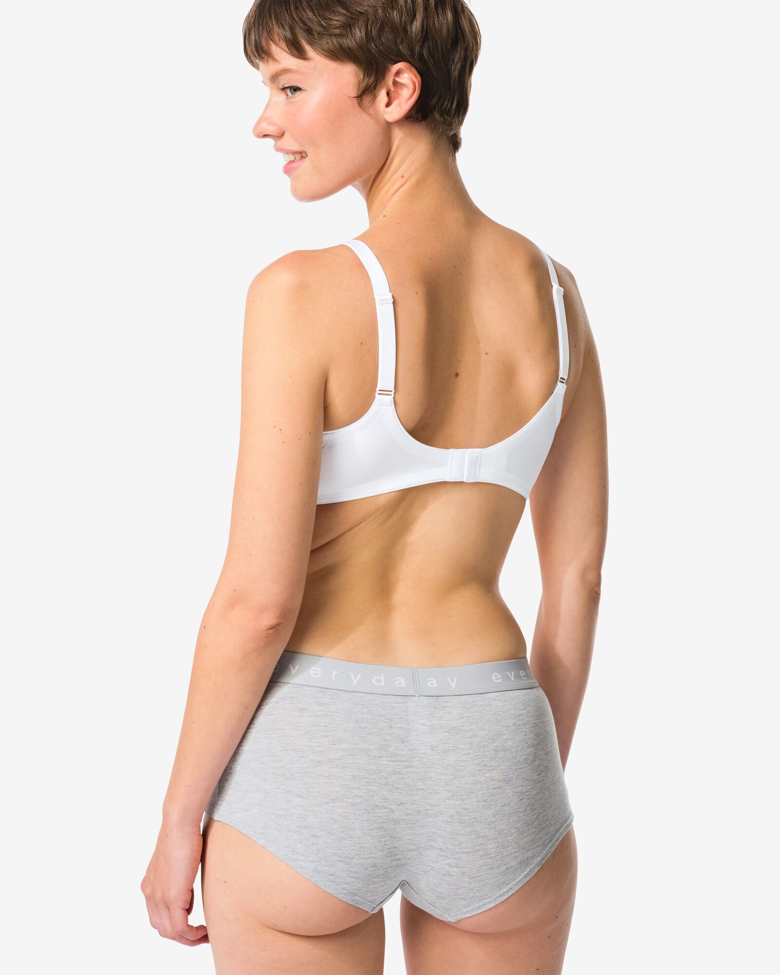 Damen-Boxershorts mit „everyday“ auf dem Bund graumeliert - 19640865GREYMELANGE - HEMA