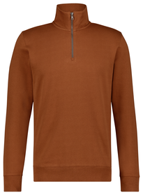 Herren-Sweatshirt mit Reißverschluss braun braun - 1000029201 - HEMA